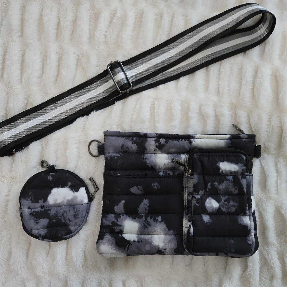 THINK ROYLN Monochrome Tie-Dye Crossbody Bag